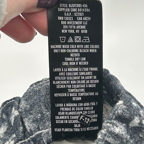 Hudson Kids Pull On Tie Dye Shorts Black White Small Cotton Blend Monochrome NWT - Picture 7 of 12